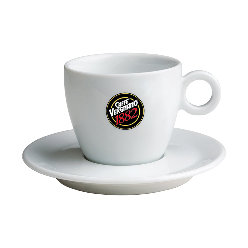 Wholesale Caffe Vergnano Case Cappuccino Cups And Saucers- Bulk