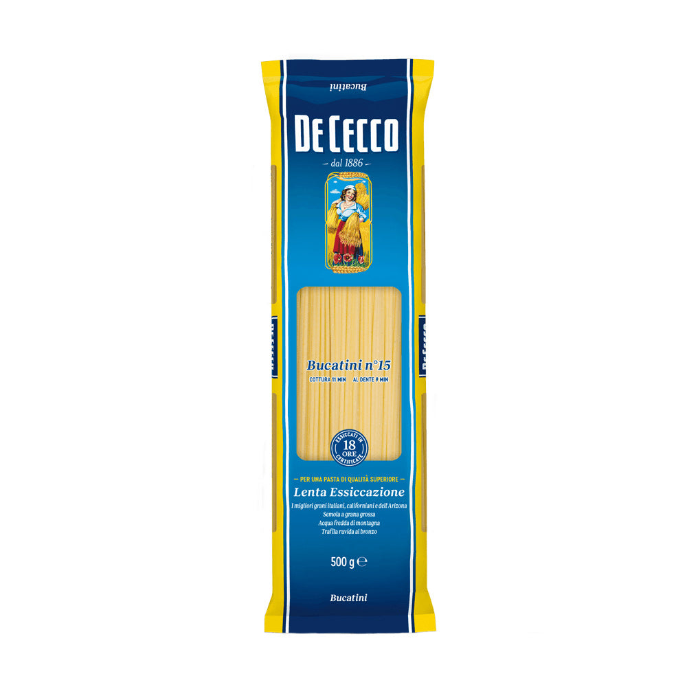 Wholesale De Cecco Case Bucatini Pasta #15- Bulk
