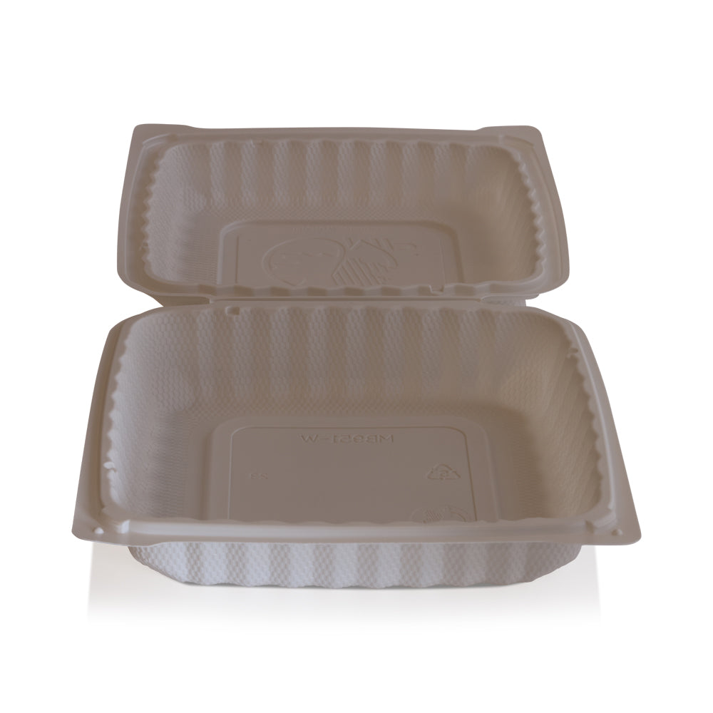 Wholesale Eco Friendly Case 9X9X3 Hinged Container- Bulk