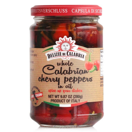 Wholesale Delizie Di Each Hot Cherry Peppers In Oil- Bulk