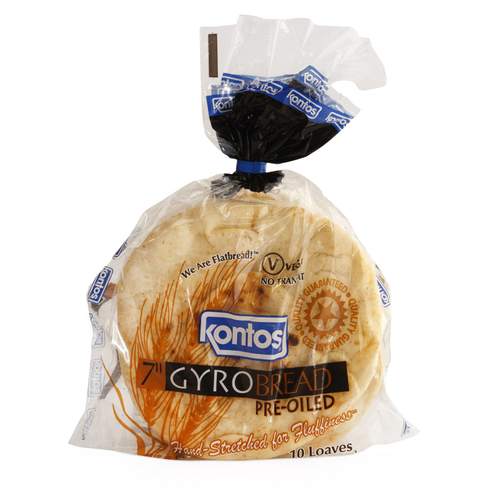 Wholesale Kontos Case 7In Pocketless Gyro Bread- Bulk