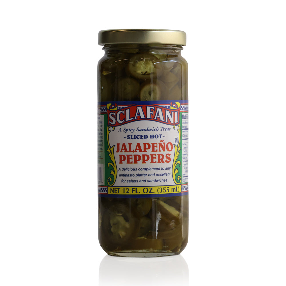 Wholesale Sclafani Case Sliced Hot Japapeno Peppers- Bulk