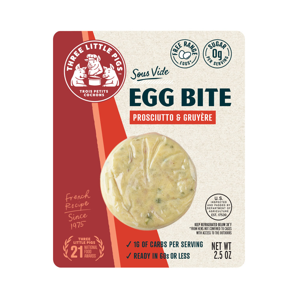 Wholesale Les Trois Egg Bite Prosciutto&Gruye- Bulk