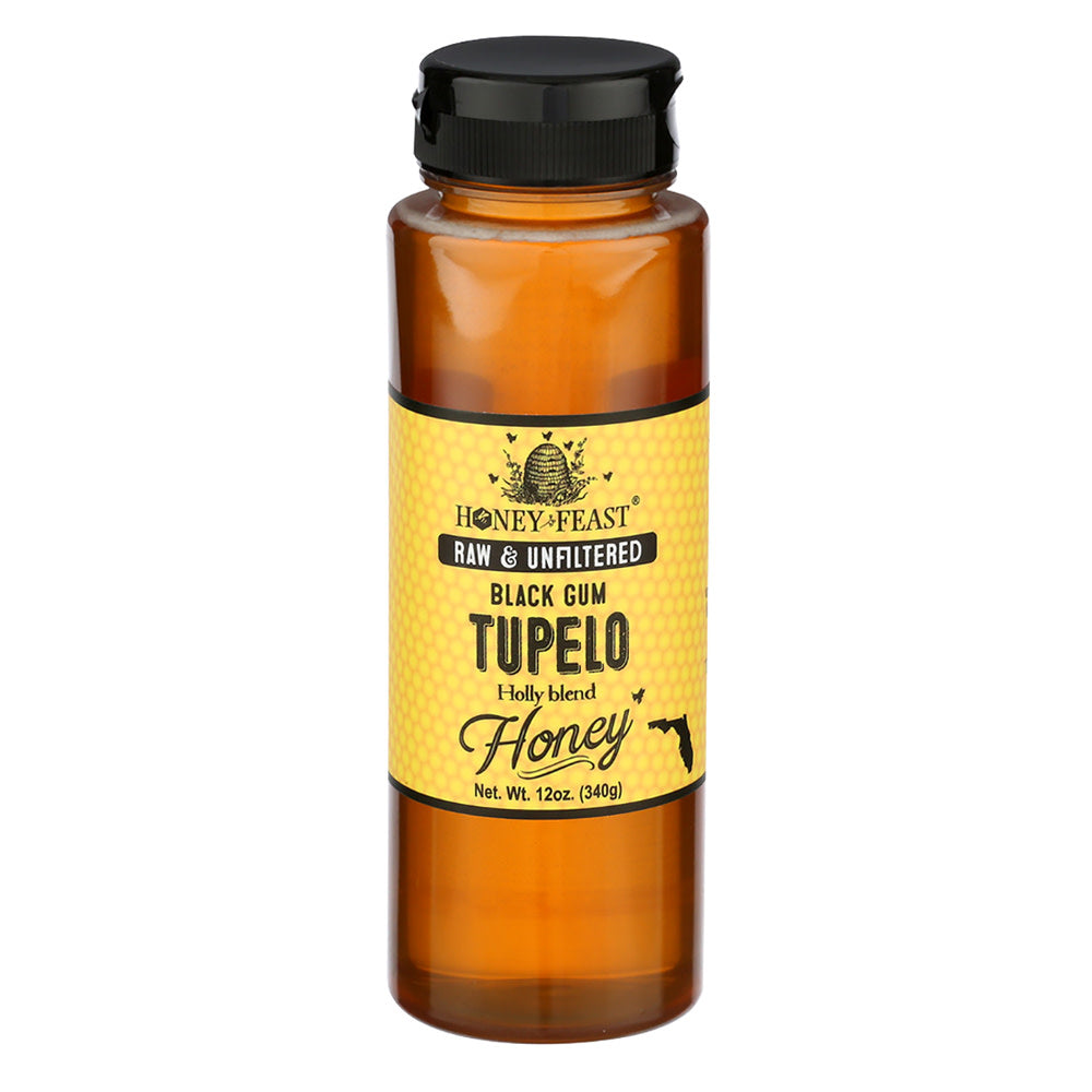 Wholesale Honey Feast Black Gum Tupelo Honey 12 Oz Bottle *Fl Dc Only*- Bulk