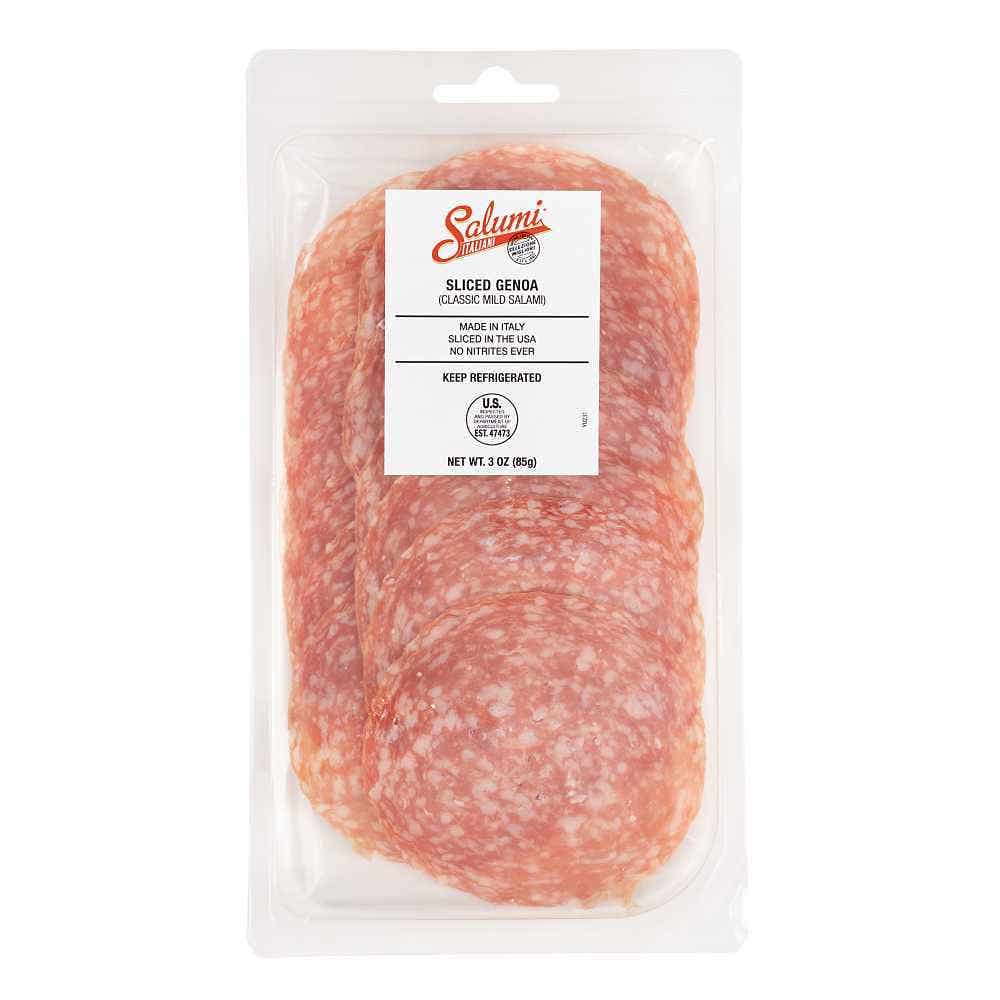 Wholesale Salumi Italiani Sliced Genoa Classic Mild Salami 3 Oz- Bulk