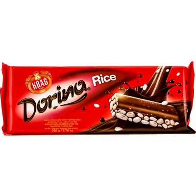 Wholesale Kras Dorina Chocolate With Puffed Rice 220G Bar- Bulk