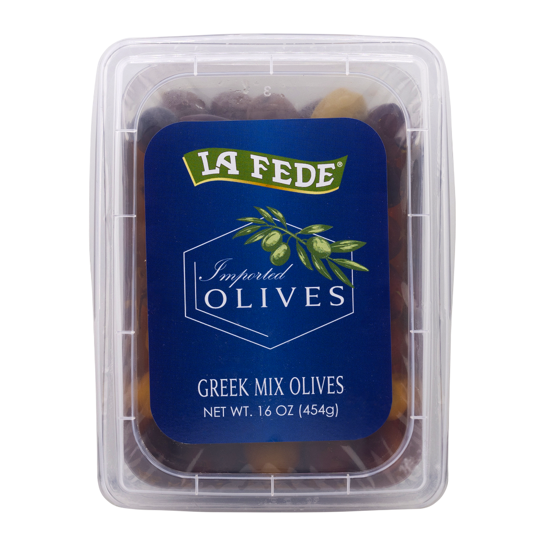 Wholesale La Fede Case Greek Blend Whole Olives- Bulk