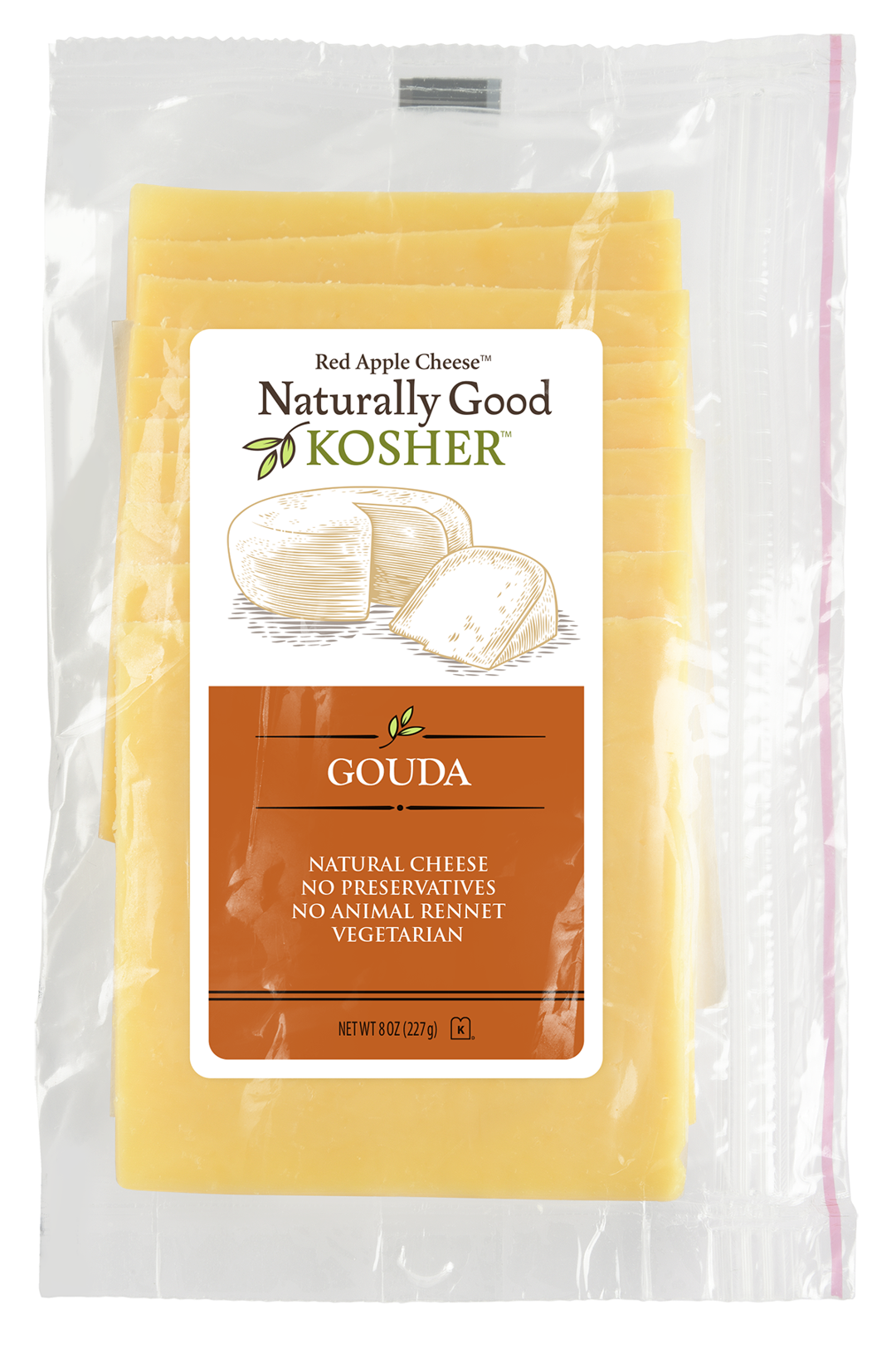 Wholesale Naturally Good Kosher Sliced Gouda- Bulk
