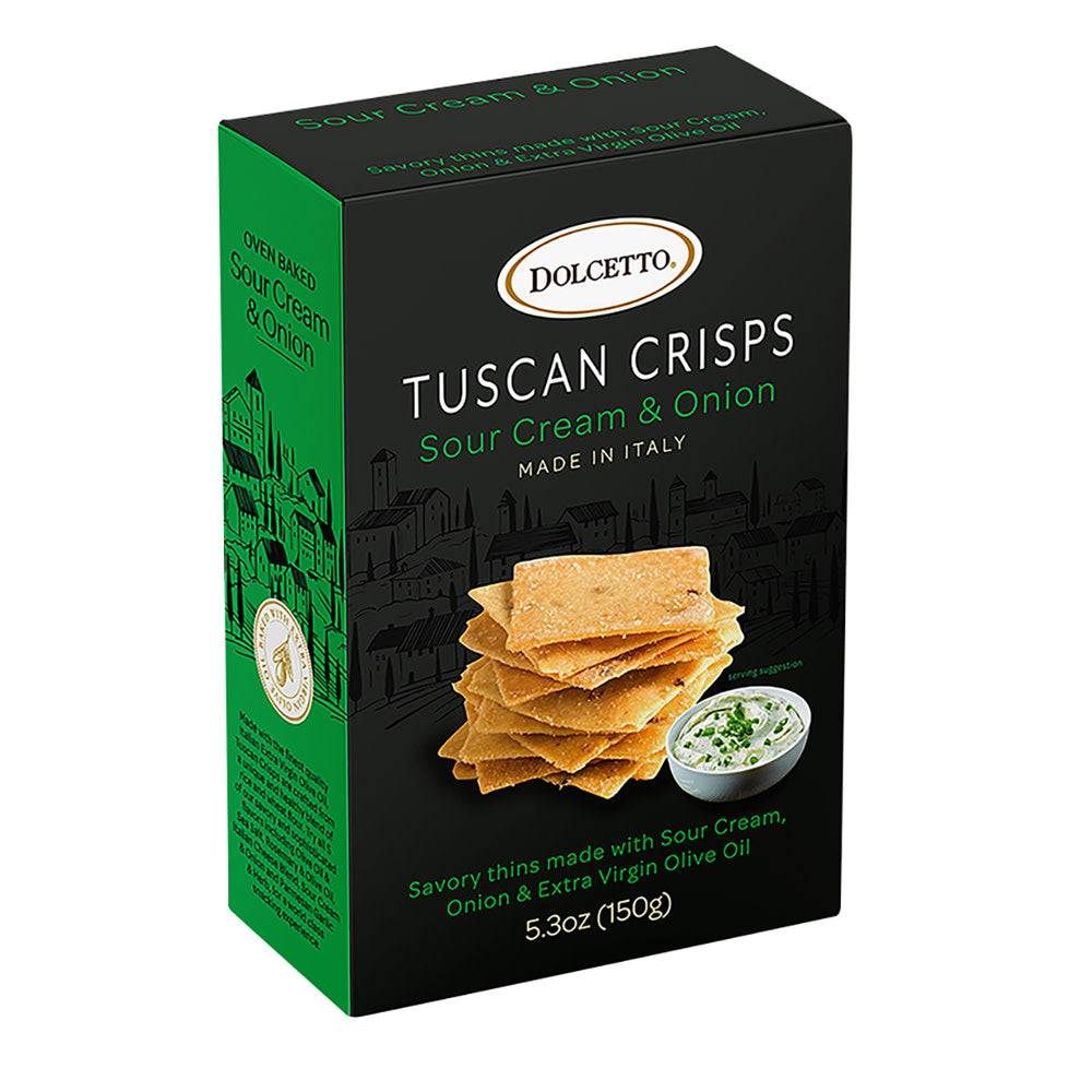 Wholesale Dolcetto Crisps Sour Cream & Onion 5.3 Oz Pk 12 Box- Bulk