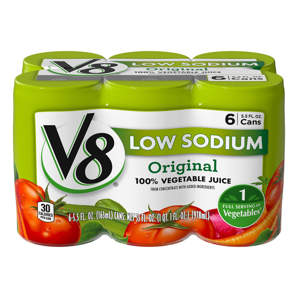 Wholesale V8 Case V-8 Low Sodium Vegetable Juice 5.5Oz- Bulk