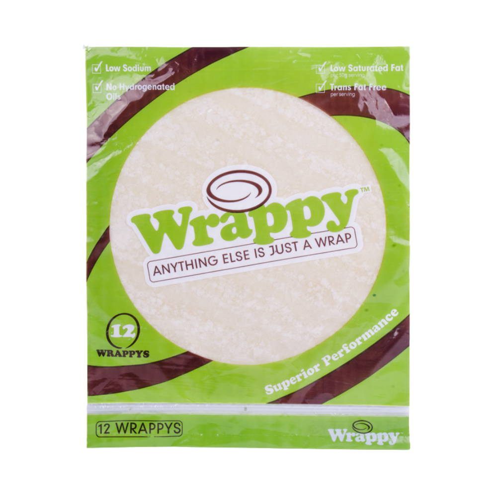 Wholesale Wrappy Case 12 Inch Garlic & Herb Wrap- Bulk