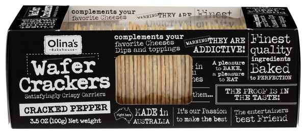 Wholesale Olinas Wafer Crackers Pepper- Bulk