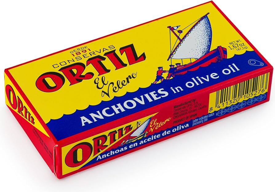 Wholesale Ortiz Anchovy Fillets in Olive Oil 6 x 15.8 OZ- Bulk