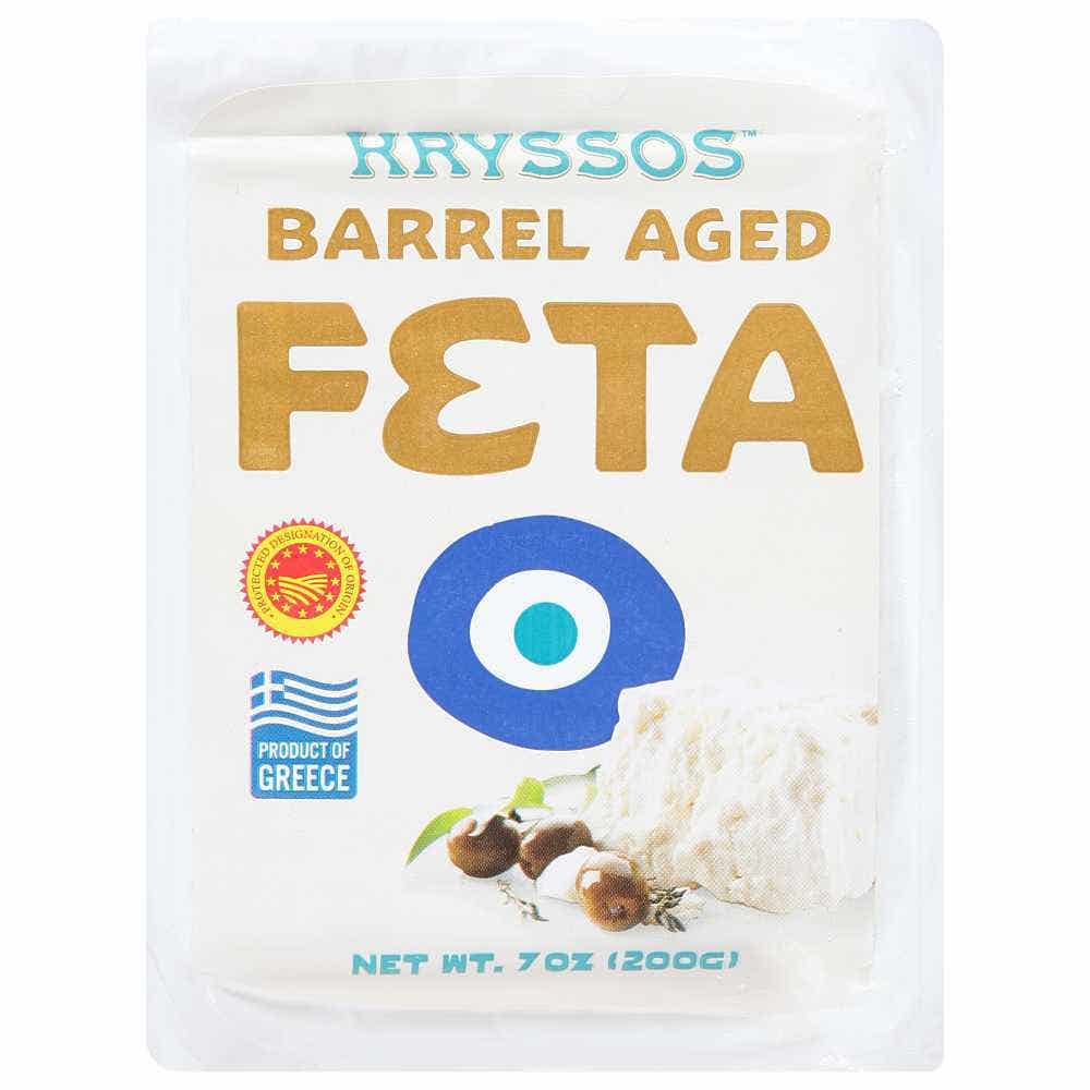 Wholesale Kryssos Barrel Aged Feta PDO 7 Oz- Bulk