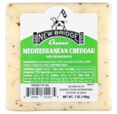 Wholesale New Bridge Mediterranean Cheddar Cuts 7 Oz- Bulk