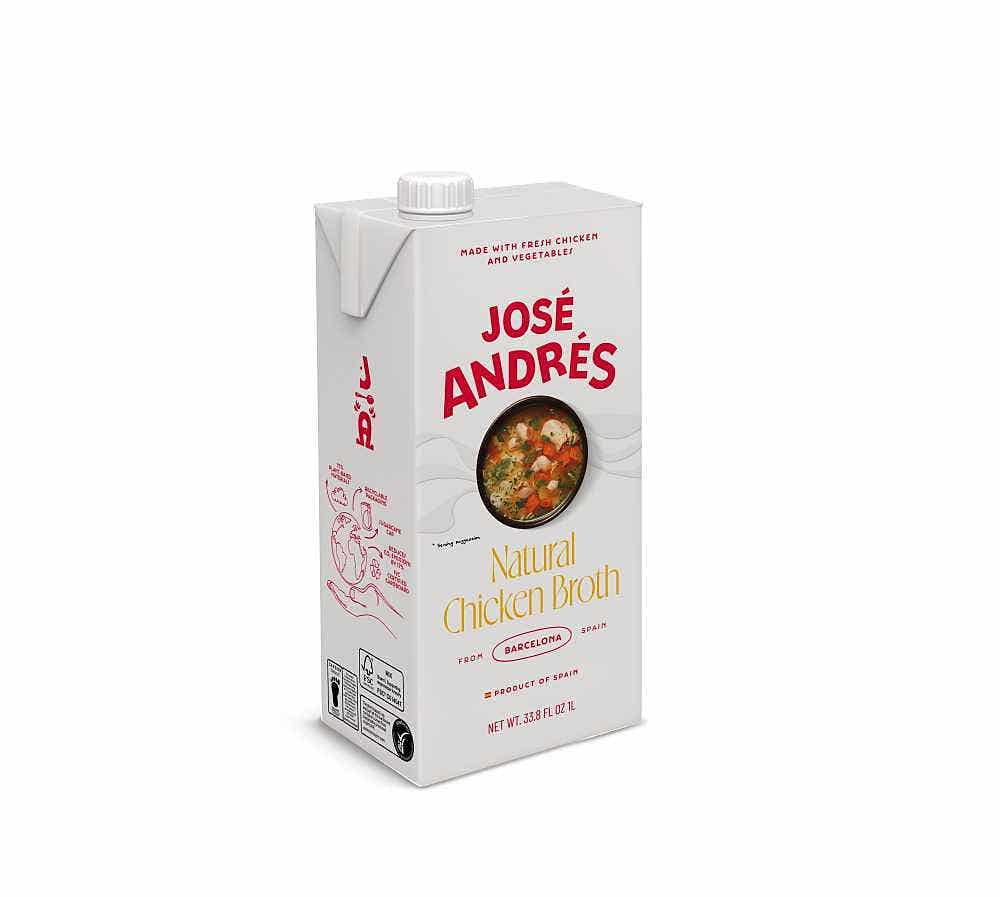 Wholesale José Andrés Natural Chicken Broth 33.8 Oz- Bulk