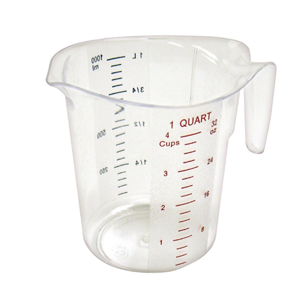 Wholesale Winco Each 1Qt Clear Plastic Measuring Cup- Bulk
