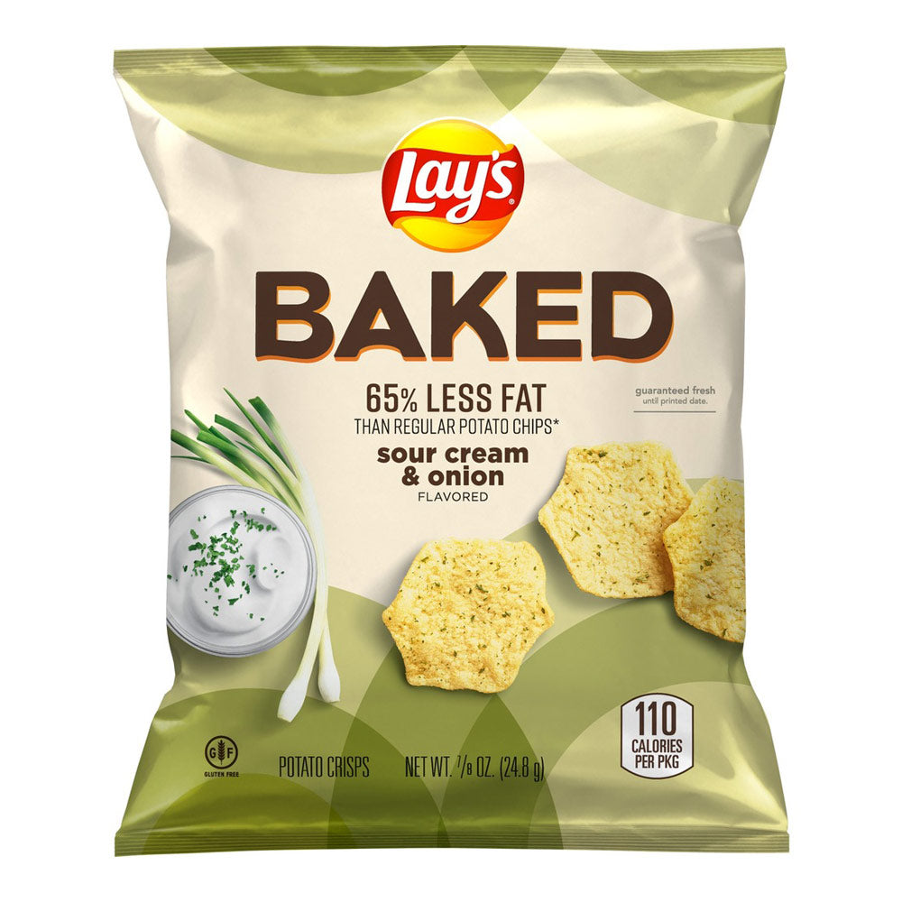 Wholesale Lays Baked Classic Potato Crisp Sour Cream & Onion | .875 oz- Bulk