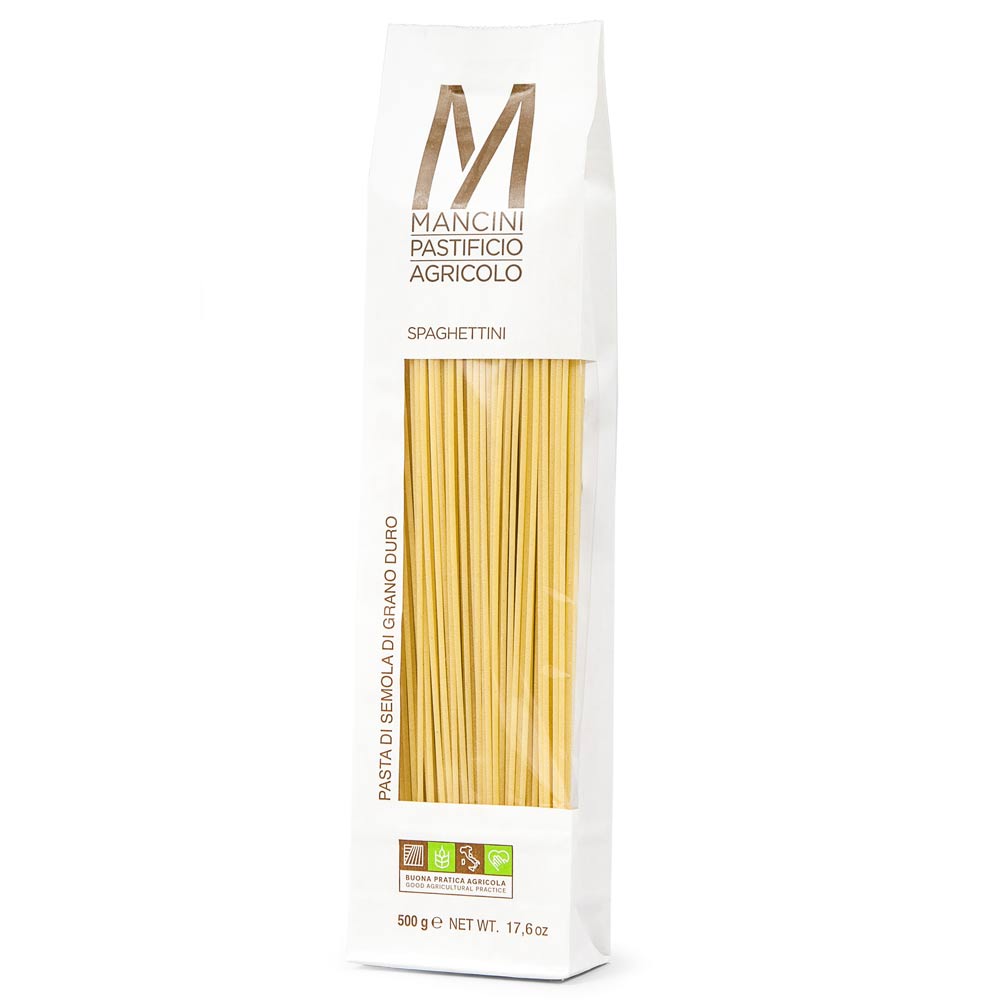 Wholesale Mancini Spahettini Pasta Cello Bag | 500 gr bag- Bulk