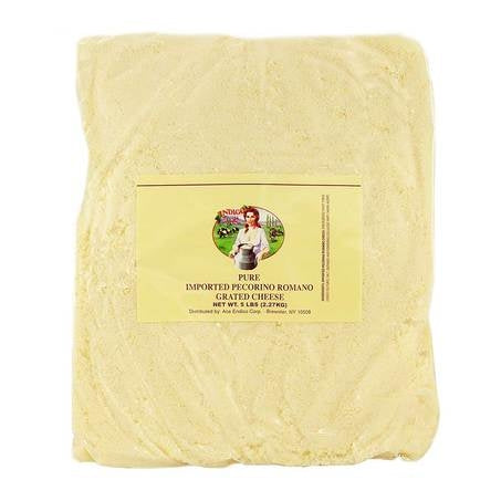 Wholesale Indigo Case Grated Pecorino Romano Cheese- Bulk