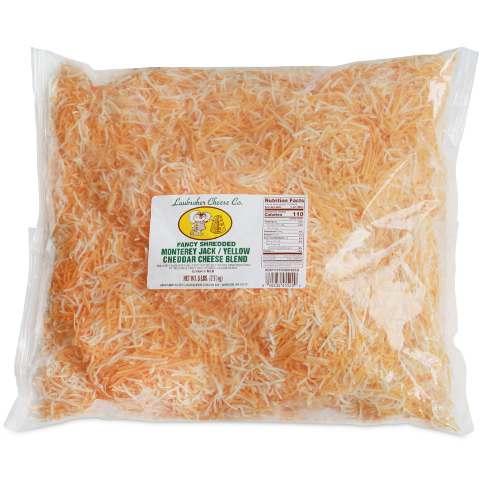 Wholesale Laubscher Each Shredded Fancy Cheddar Jack Cheese- Bulk