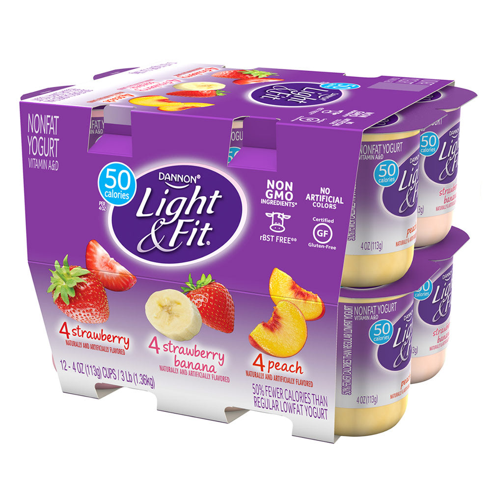 Wholesale Light & Fit Case Fat Free Yogurt Variety Pack- Bulk