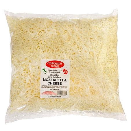 Wholesale Supreme Each Whole Milk Shredded Mozzarella Cheese- Bulk