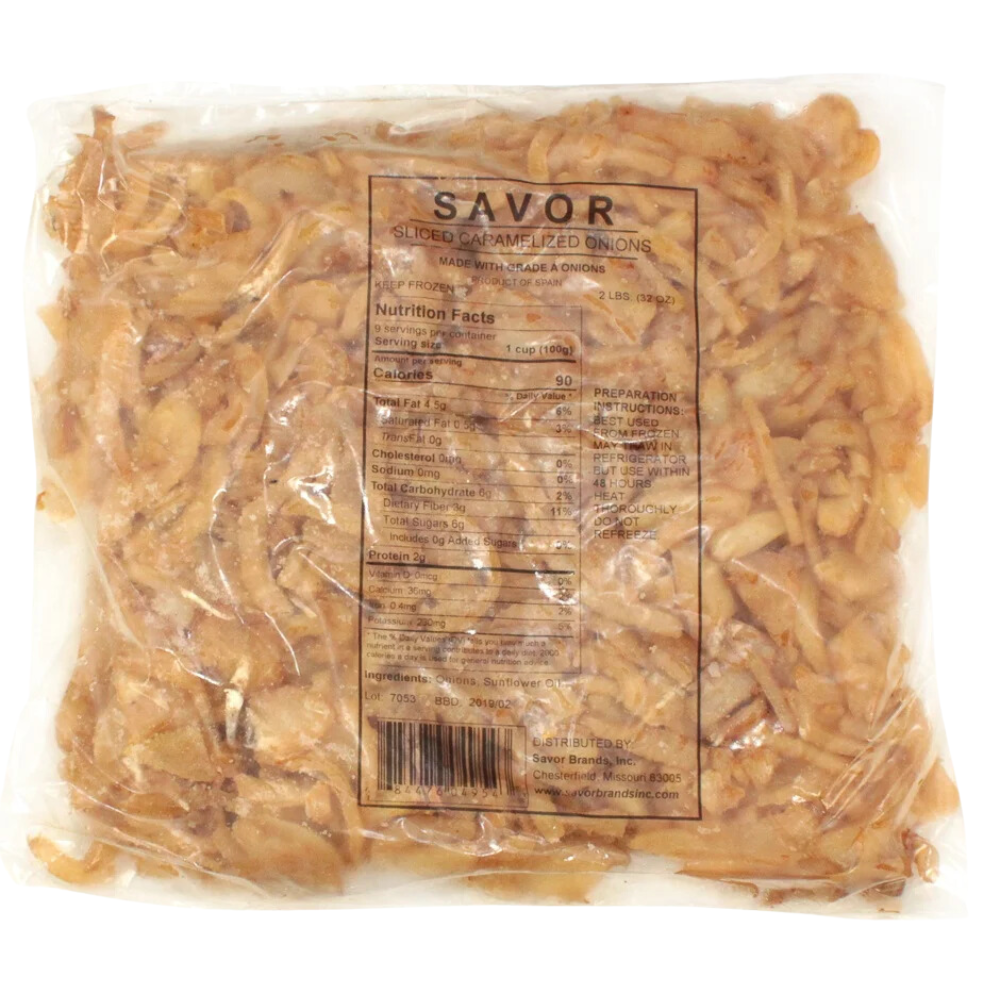 Wholesale Savor Imports Case * Frozen Sliced Caramelized Onions- Bulk