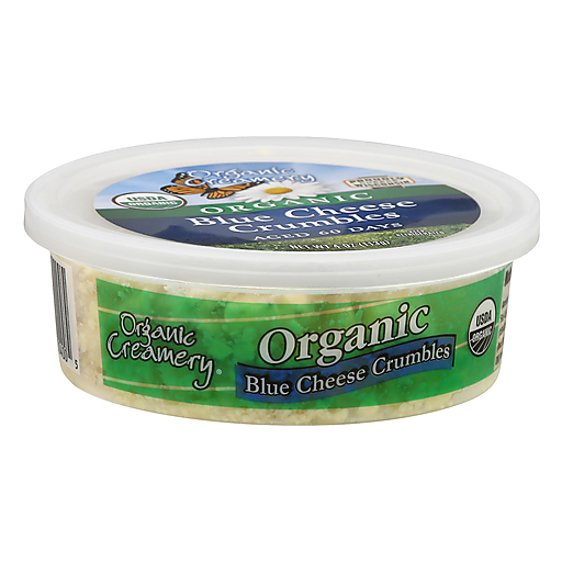 Wholesale Organic Creamery Crumbles Blue Cup Cheese 4 oz- Bulk