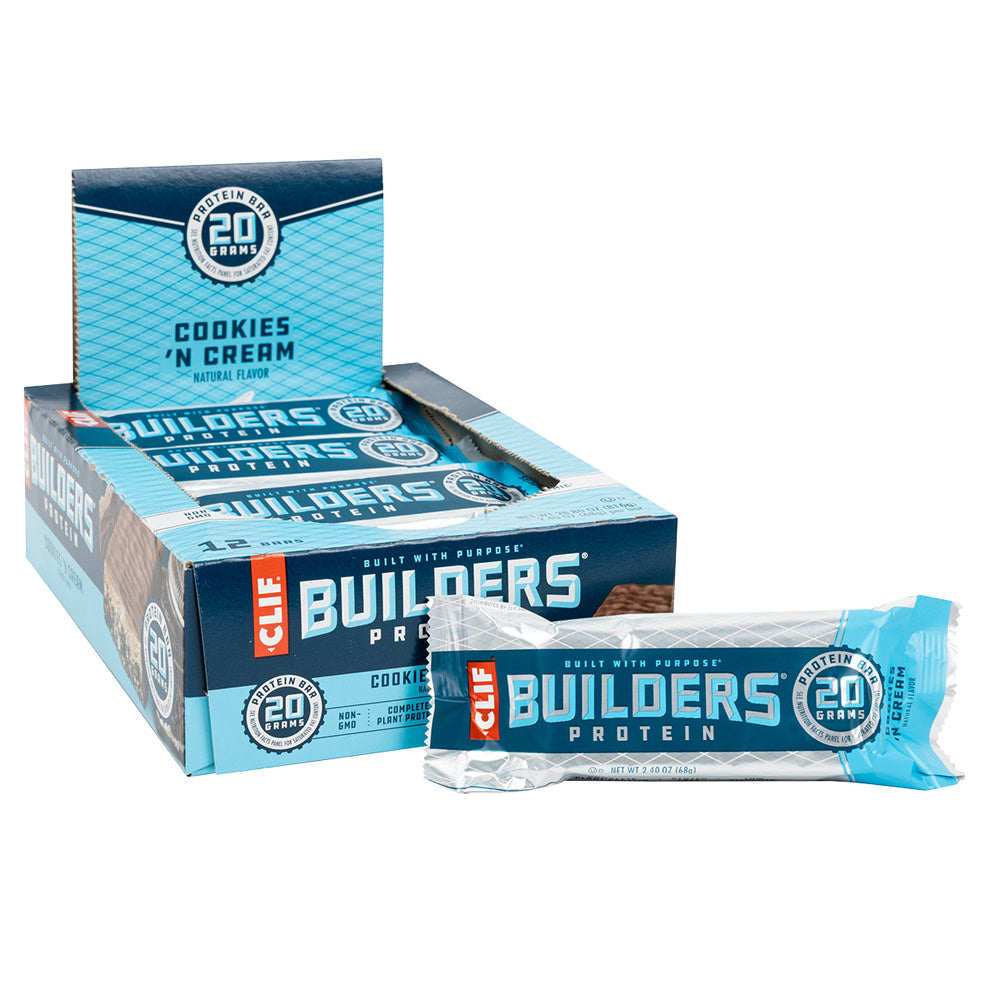 Wholesale Clif Bar Builders Cookies N Cream 2.4 Oz- Bulk