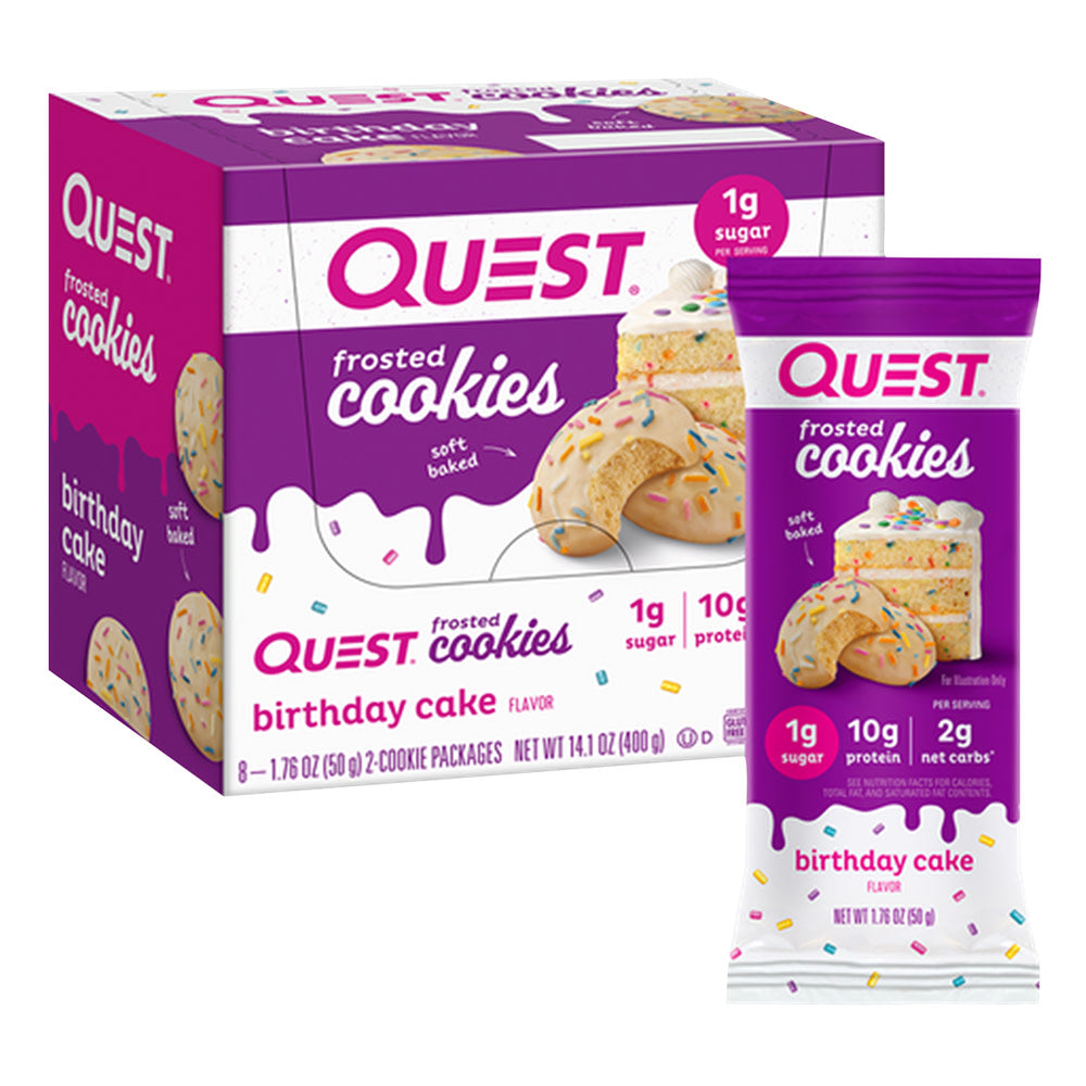 Wholesale Quest Birthday Cake Frosted Cookie 1.76 Oz- Bulk