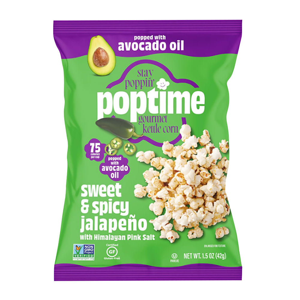 Poptime - Kettle Corn - Sweet &Spicyjalapeno - 1.5Oz