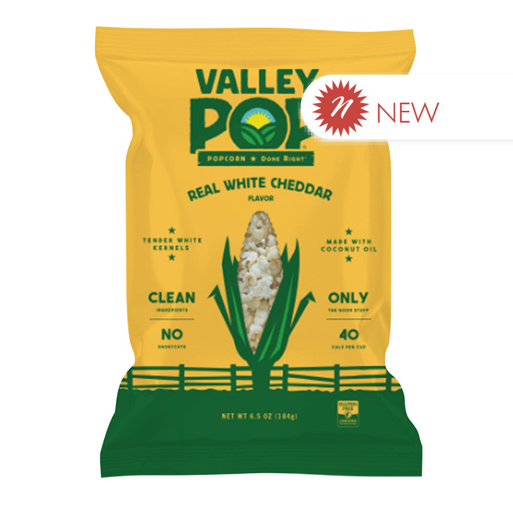 Wholesale Valley Pop - White Cheddar Popcorn - 6.5Oz - Pk6- Bulk