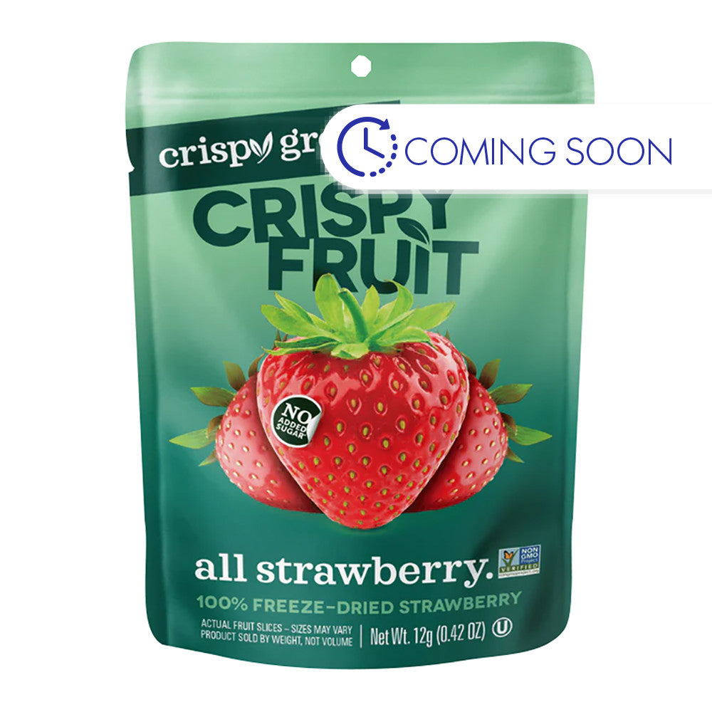 Wholesale Crispy Green Crispy Fruit All Strawberry Freeze-Dried 0.42 Oz Pouch- Bulk