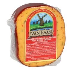 Wholesale Van Kaas Smoked Jalapeno Gouda Wedge 10 Lb- Bulk