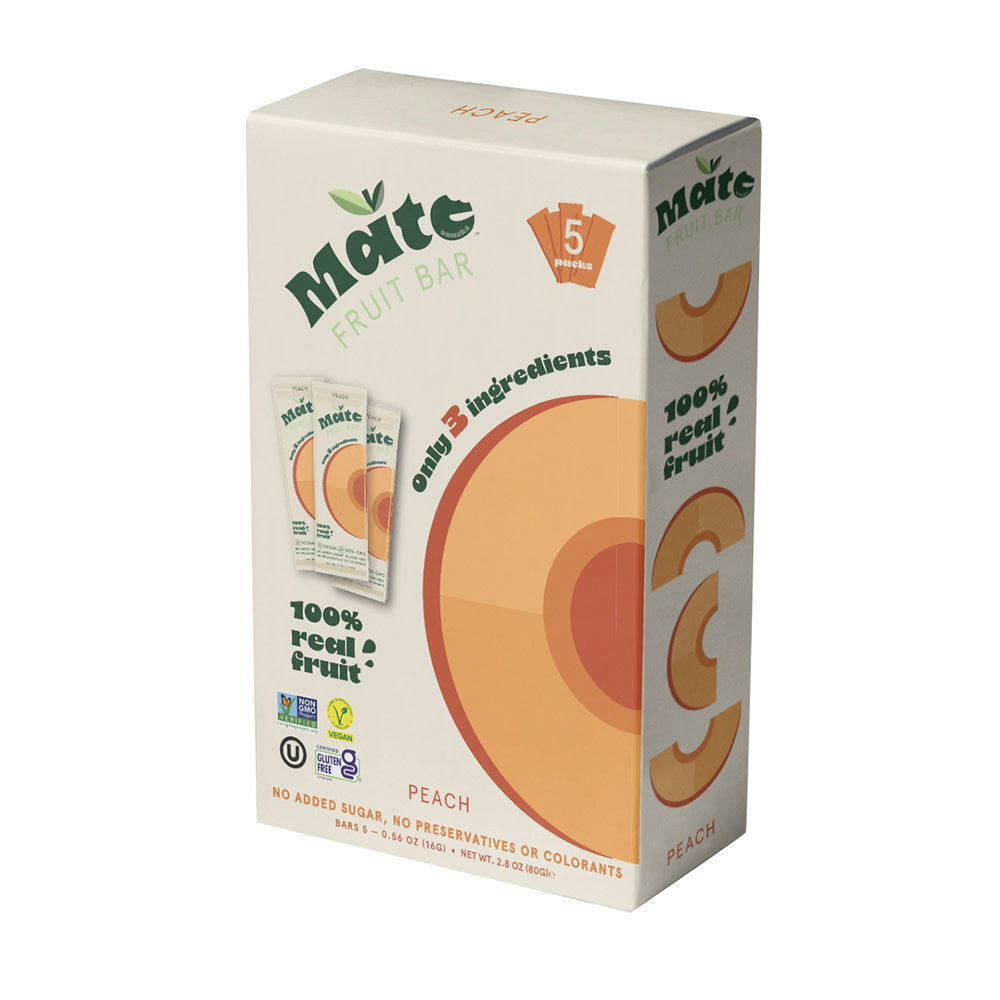 Wholesale Mate Fruit Bar - Peach(5Ct) 2.8Oz- Bulk