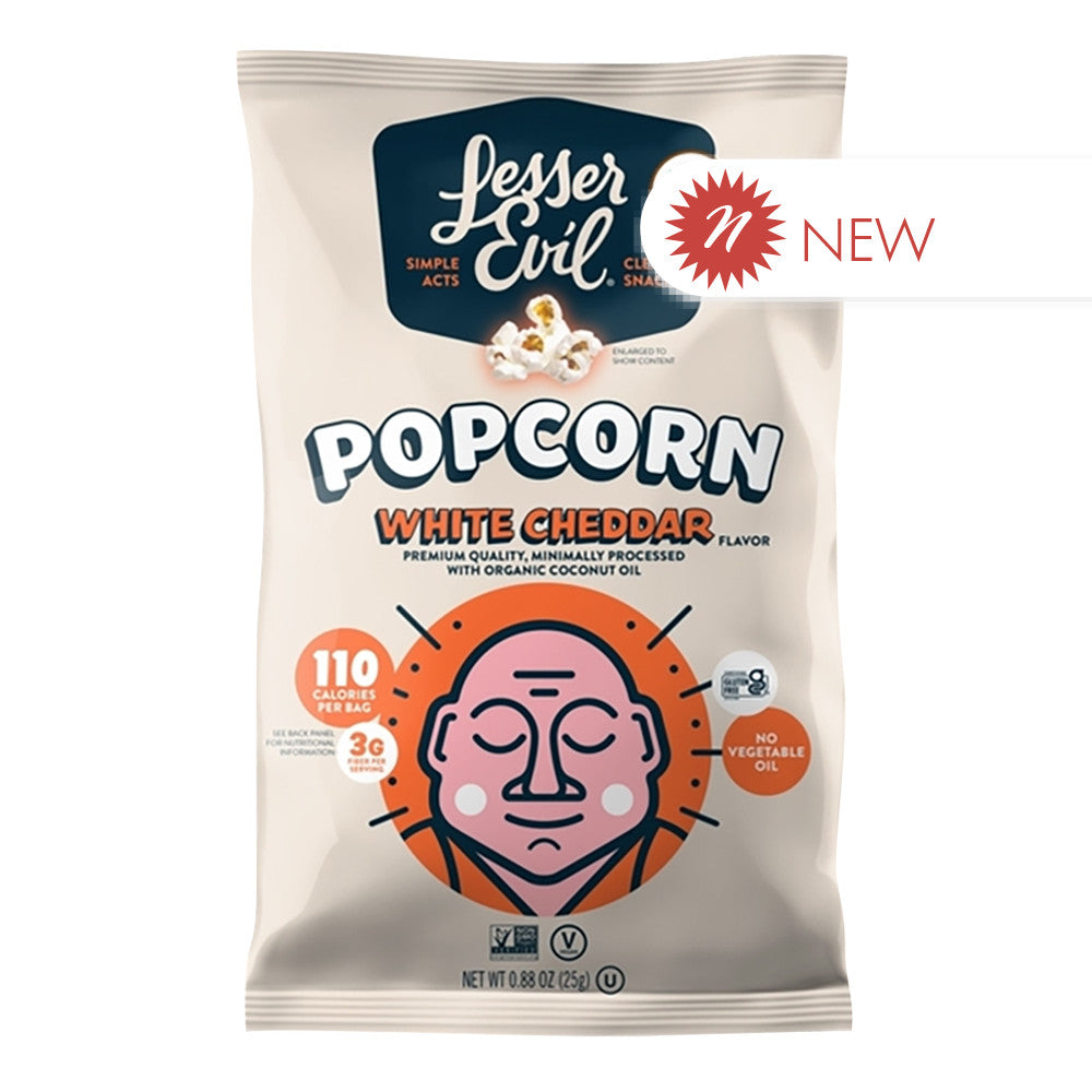 Wholesale Lesser Evil - Org Popcorn - White Cheddar - .88Oz- Bulk