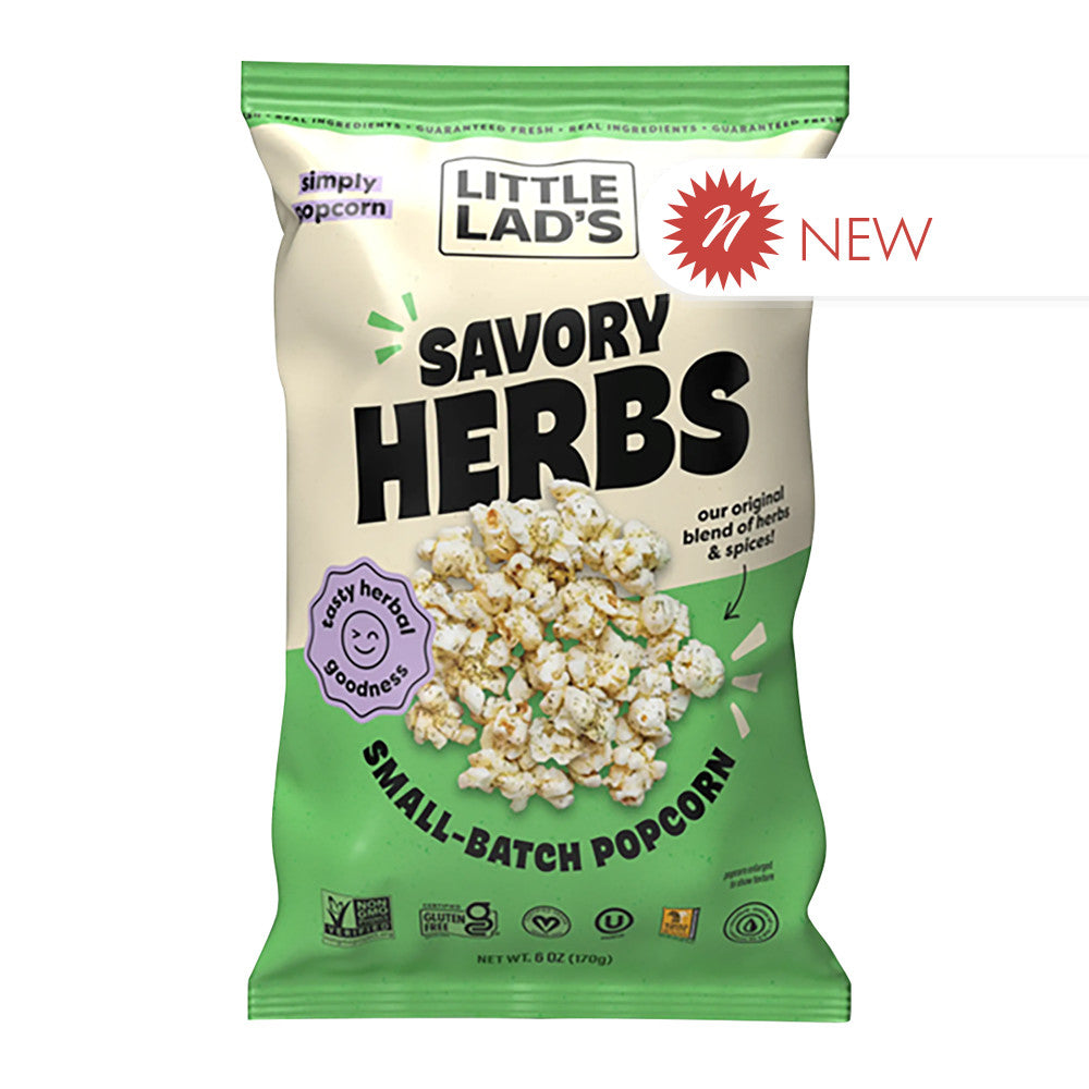 Wholesale Little Lads - Savory Herb Popcorn - 6Oz- Bulk