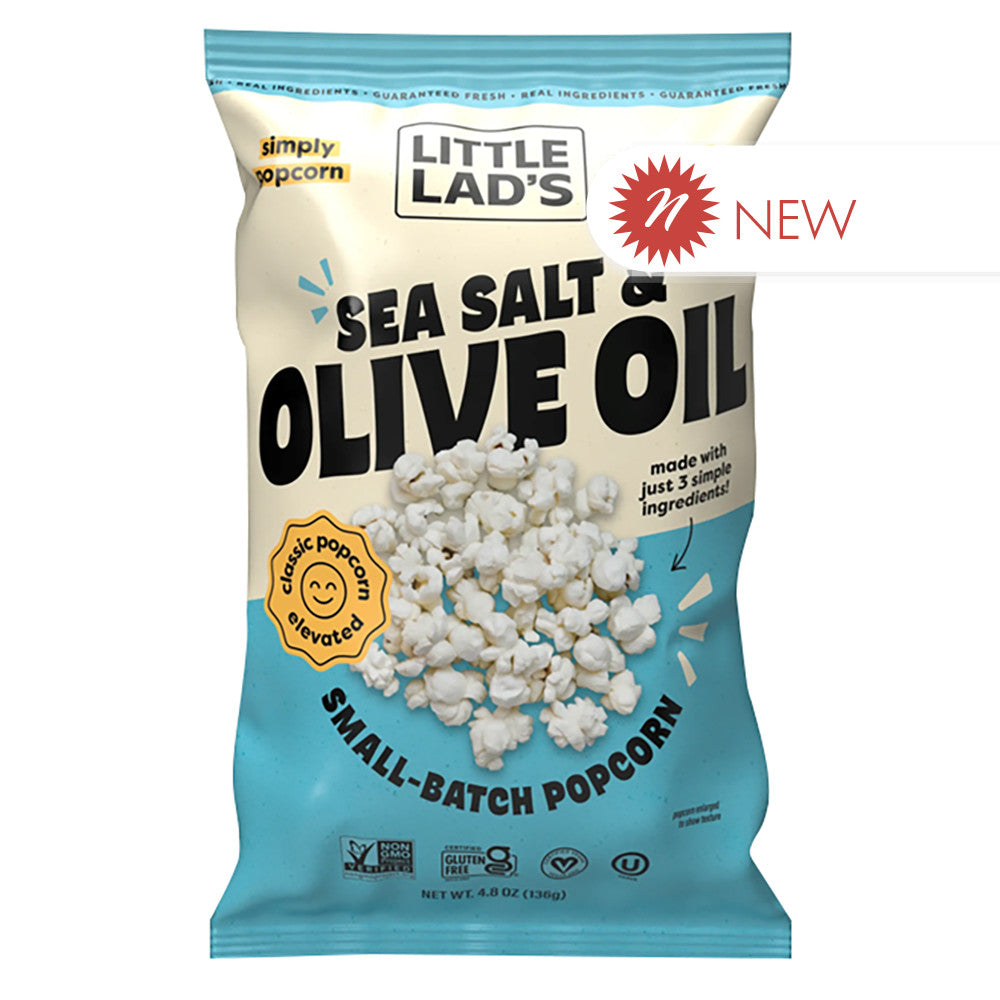 Little Lads - Sea Salt & Olive Oil Popcorn - 4.8Oz