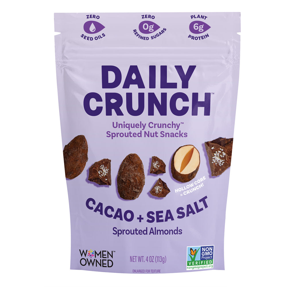 Wholesale Daily Crunch - Cocoa + Sea S Sprout Almonds - 4Oz- Bulk
