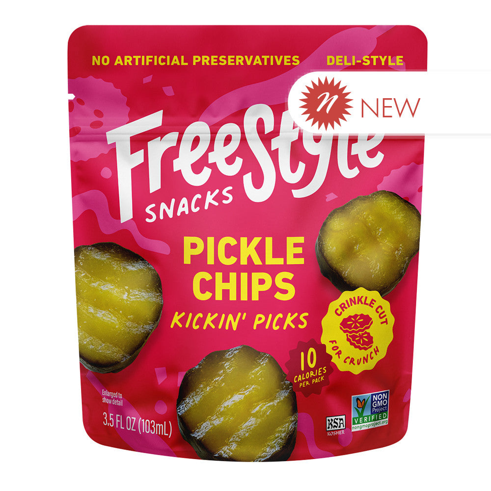 Wholesale Freestyle Snacks - Kickin' Pickle Chips - 3.5Oz- Bulk
