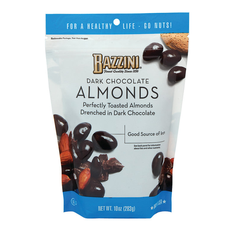 Wholesale Bazzini Nuts Whole Dark Chocolate Covered Almonds 5lb- Bulk