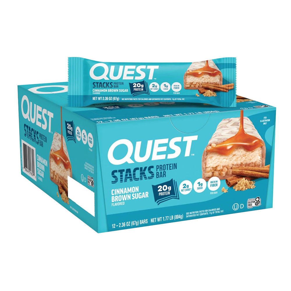 Wholesale Quest - Stack Bars - Cinnamon Brwnsugr - 2.36Oz- Bulk