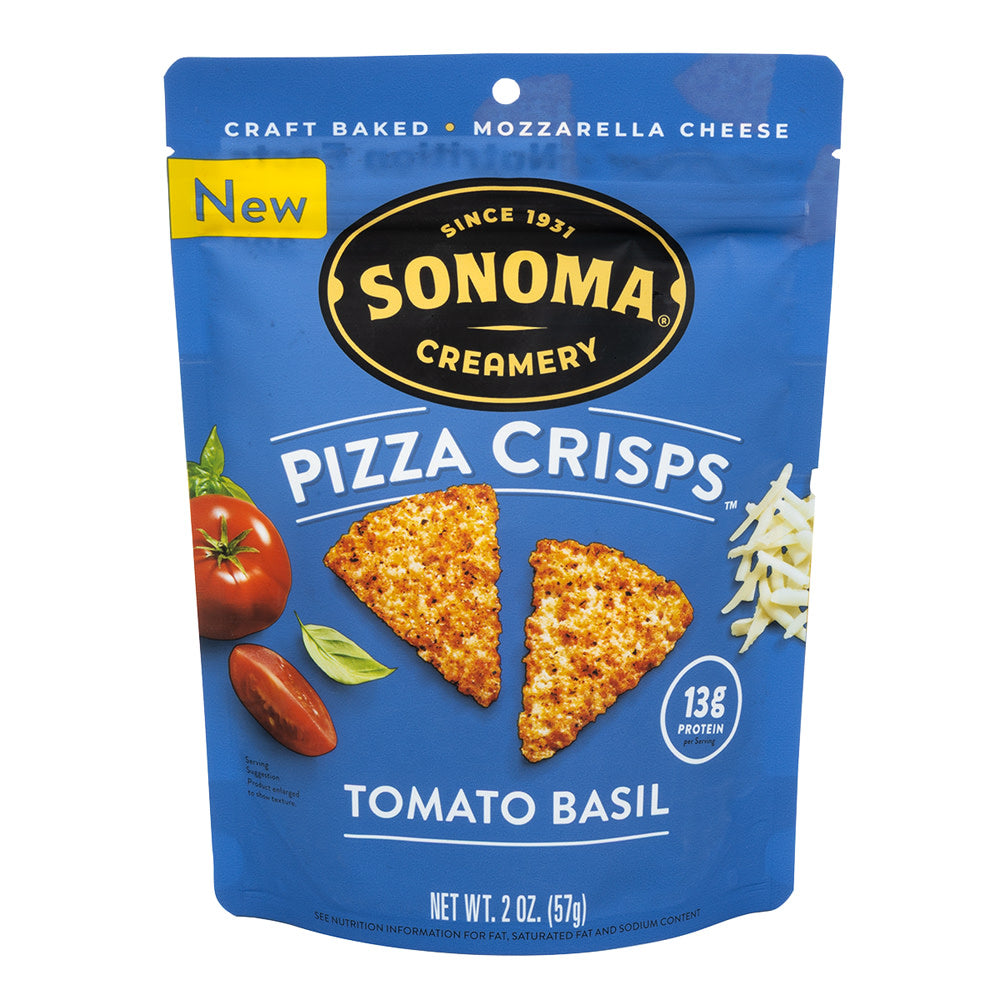 Wholesale Sonoma Creamery Tomato Basil Pizza Crisps 2.25 Oz Bag- Bulk