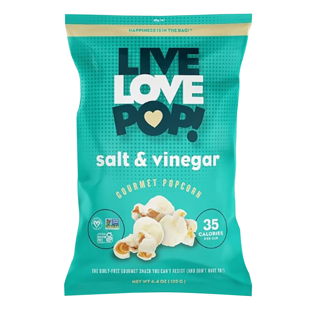 Wholesale Live Love Pop! Salt & Vinegar Gourmet Popcorn 4.4 Oz Bag- Bulk