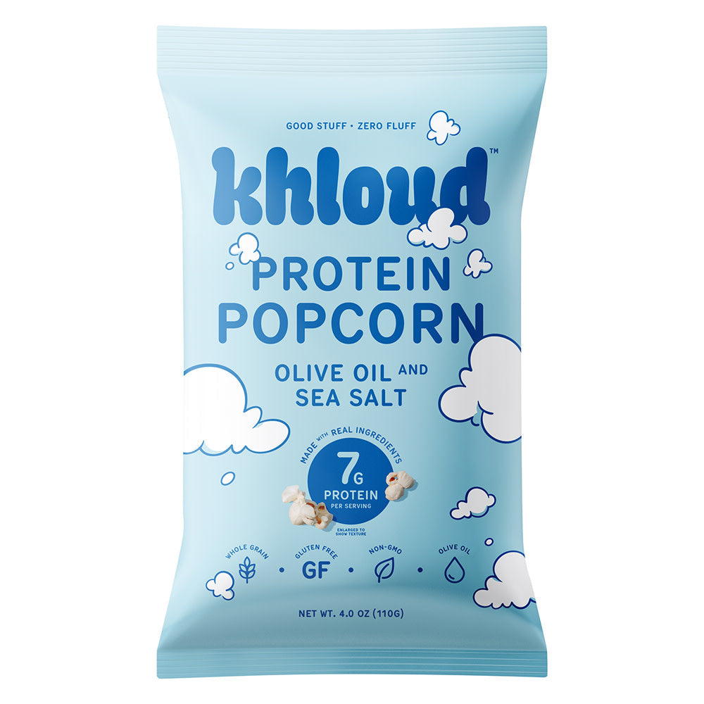 Wholesale Khloud Olive Oil & Sea Salt Protein Popcorn 4 Oz Bag- Bulk