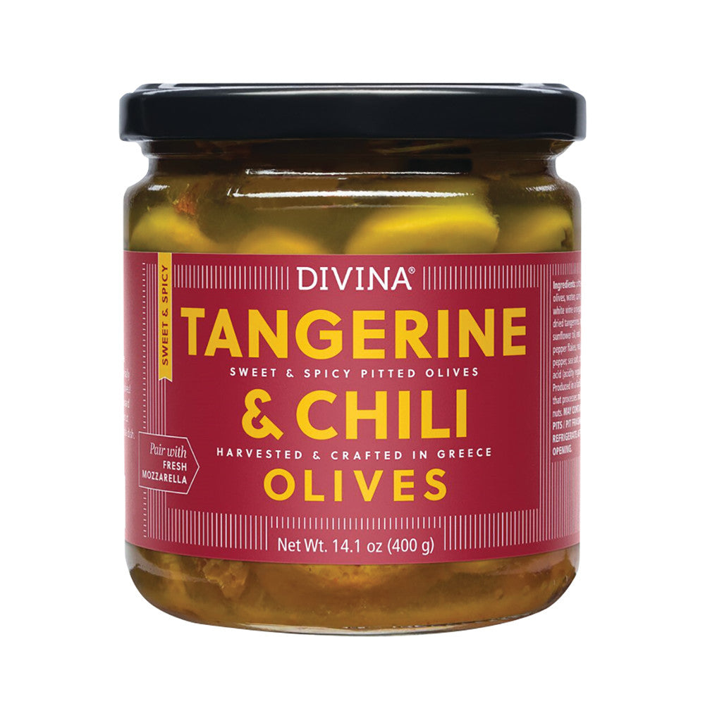 Wholesale Divina Tangerine & Chili Olives 14.1 Oz Jar- Bulk