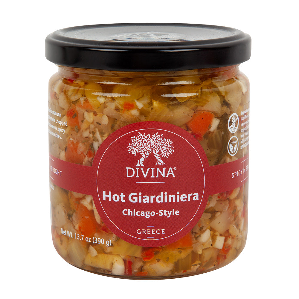 Wholesale Divina Hot Giardiniera Chicago Style 13.7 Oz Jar- Bulk