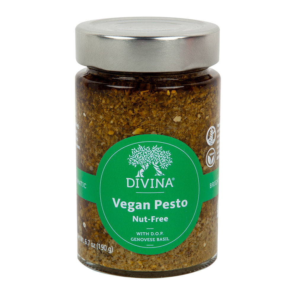 Wholesale Divina Vegan Nut Free Pesto 6.7 Oz Jar- Bulk