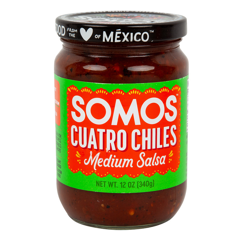Wholesale Somos Cuatro Chiles Medium Salsa 12 Oz Jar- Bulk